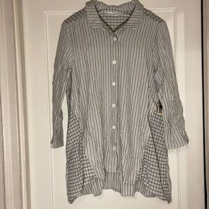 NWT Habitat swing shirt - Grey & white - Medium